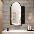 24x36 Inch Arched Recessed Medicine Cabinet, Metal Framed Bathroom Wall Cabinet With Mirror And Adjustable Shelves, Wall Mirror With Storage For Bathroom, Matte Black