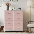 Tall Dresser Fabric Storage Tower ,Wooden Top For Kid Room, Closet, Entryway, Nursery