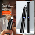 Rechargeable Electric Nose Hair Trimmer for Men - Portable Grooming Tool with Precision Blades