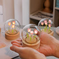 Artificial Tulip Flower Night Light Ornaments Handmade DIY Bedside Lamp LED Night Lamp Bedroom Decor Birthday Gifts Table Lamp