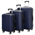 Vertical 3-in-1 Spinner Wheel With Handle Trolley Case 20in 24in 28in ABS Aluminum Alloy Trolley Classic Color - Navy Blue