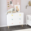 Kids 3 Drawer Dresser, Baby Nightstand For Bedroom, Storage Cabinet For Toddler Child For Living Room, Toddler Room, Nursery, Closet, Apartment White