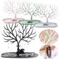 Deer Jewelry Display Stand Earrings Necklace Ring Jewelry Display Tray Jewelr Crystal Handle Antlers Jewelry Display Stand With Storage Drawer And Tray, Tree Tower Rack Hanging Organizer