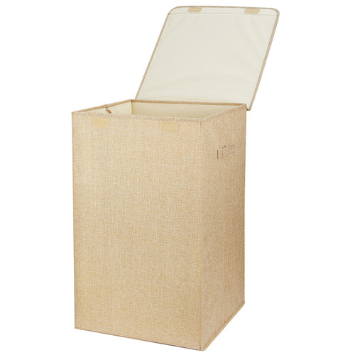 1Pc Foldable Laundry Hampers Washing Clothes Laundry Basket With Lid Handles Storage Organizer